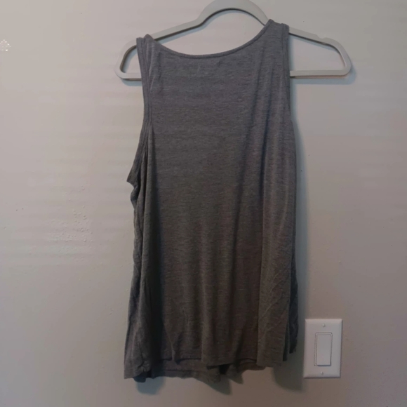 Maurices Gray Tank Top with White Crochet Yoke - Picture 3 of 9